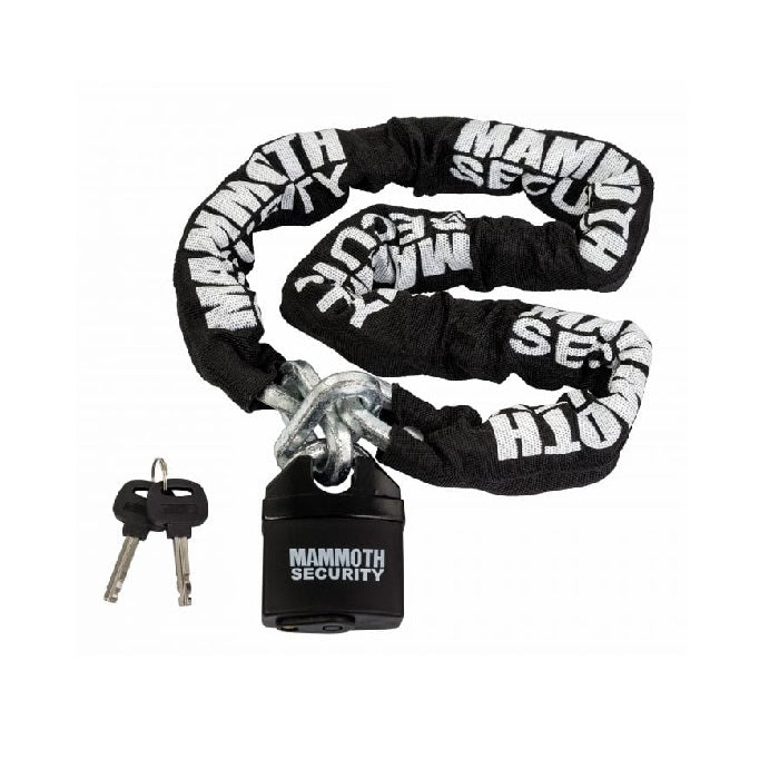 MAMMOTH LOCK & CHAIN 10MM X 1200MM CHAIN / CLOSED SHACKLE LOCK