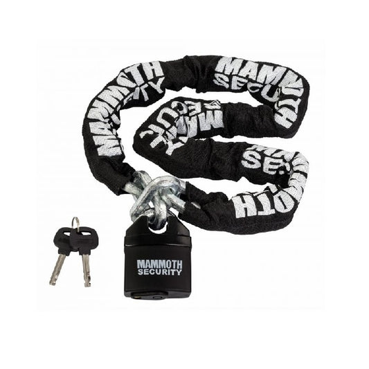 MAMMOTH LOCK & CHAIN 10MM X 1200MM CHAIN / CLOSED SHACKLE LOCK