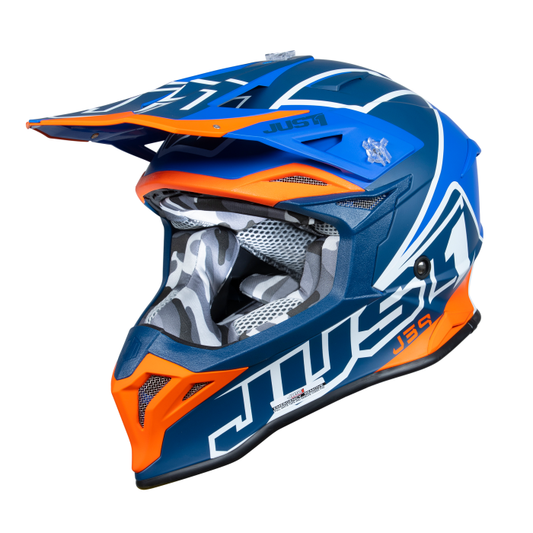 Just1 J39 Motocross Helmet Thruster Fluo Yellow Red Blue
